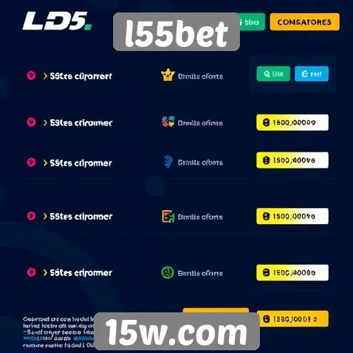 Ofertas promocionais disponíveis no l55bet